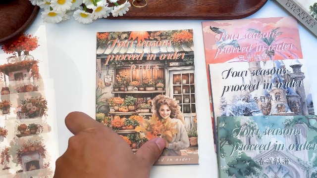 Vintage PET-Stickerbuch Grüne Baum Serie – 20 Blätter Mit Fertig Geschnittenen Aufklebern Für Scrapbooking