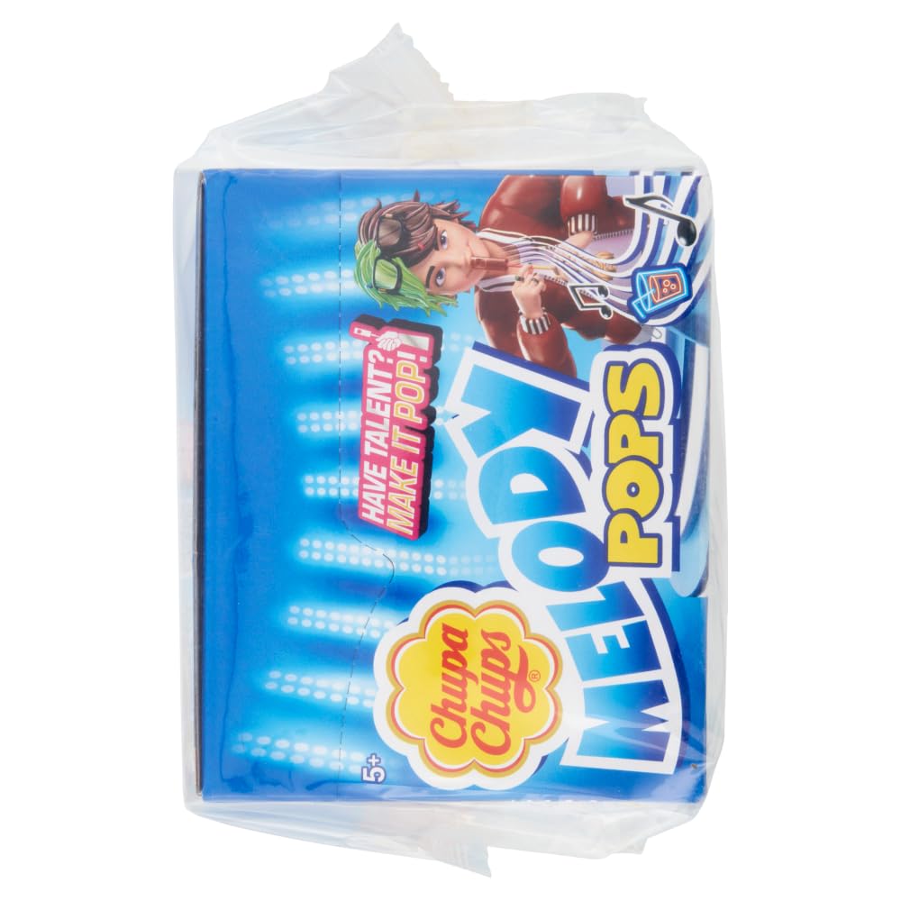 Chupa Chups Melody Pops, Lollipop Fischietto, Gusto Cola, Confezione da 48 Lecca Lecca Monoporzioni, da Condividere con Amici o da portare sempre con te