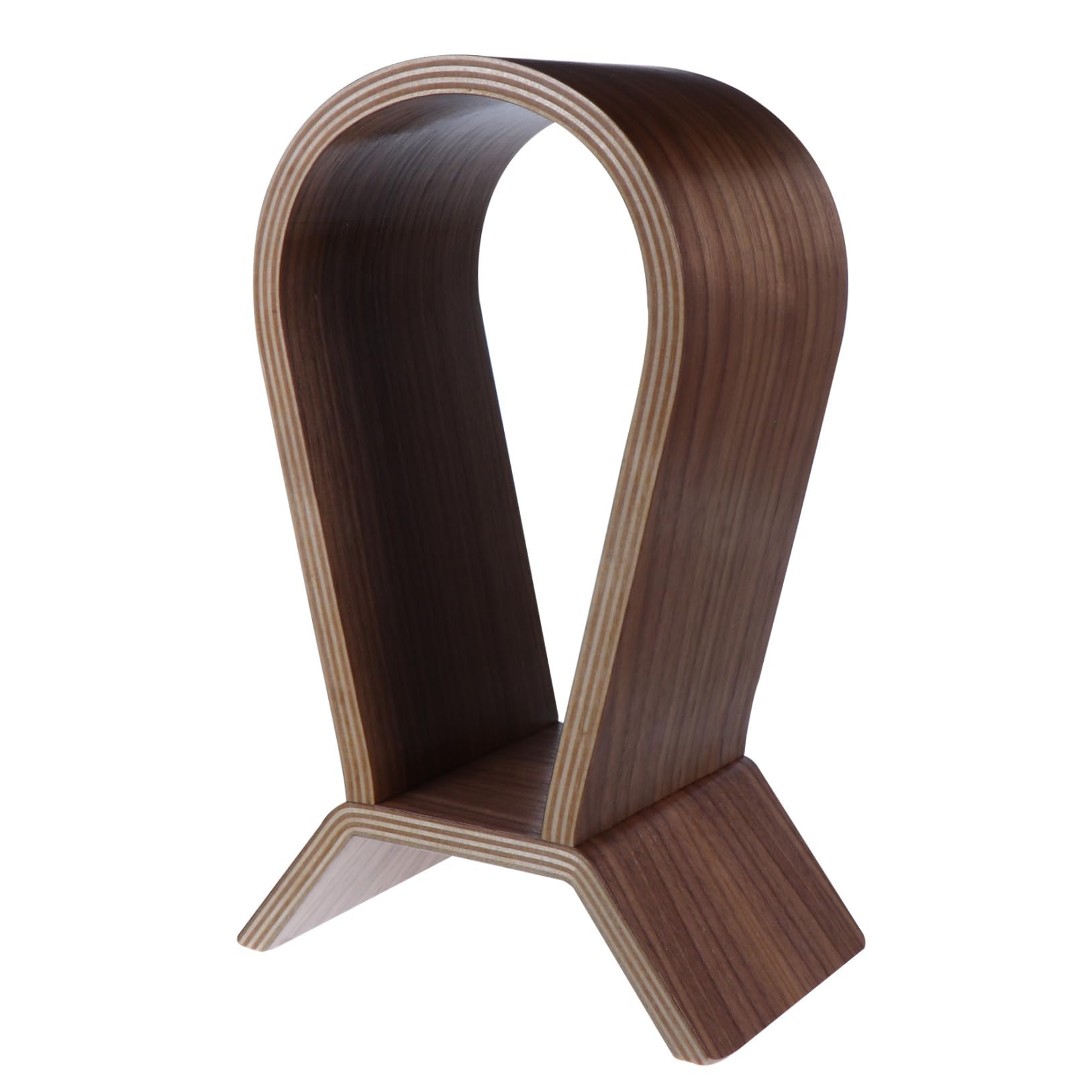 POPETPOP Supporto Legno per in di Cuffie Naturale Scrivania Noce