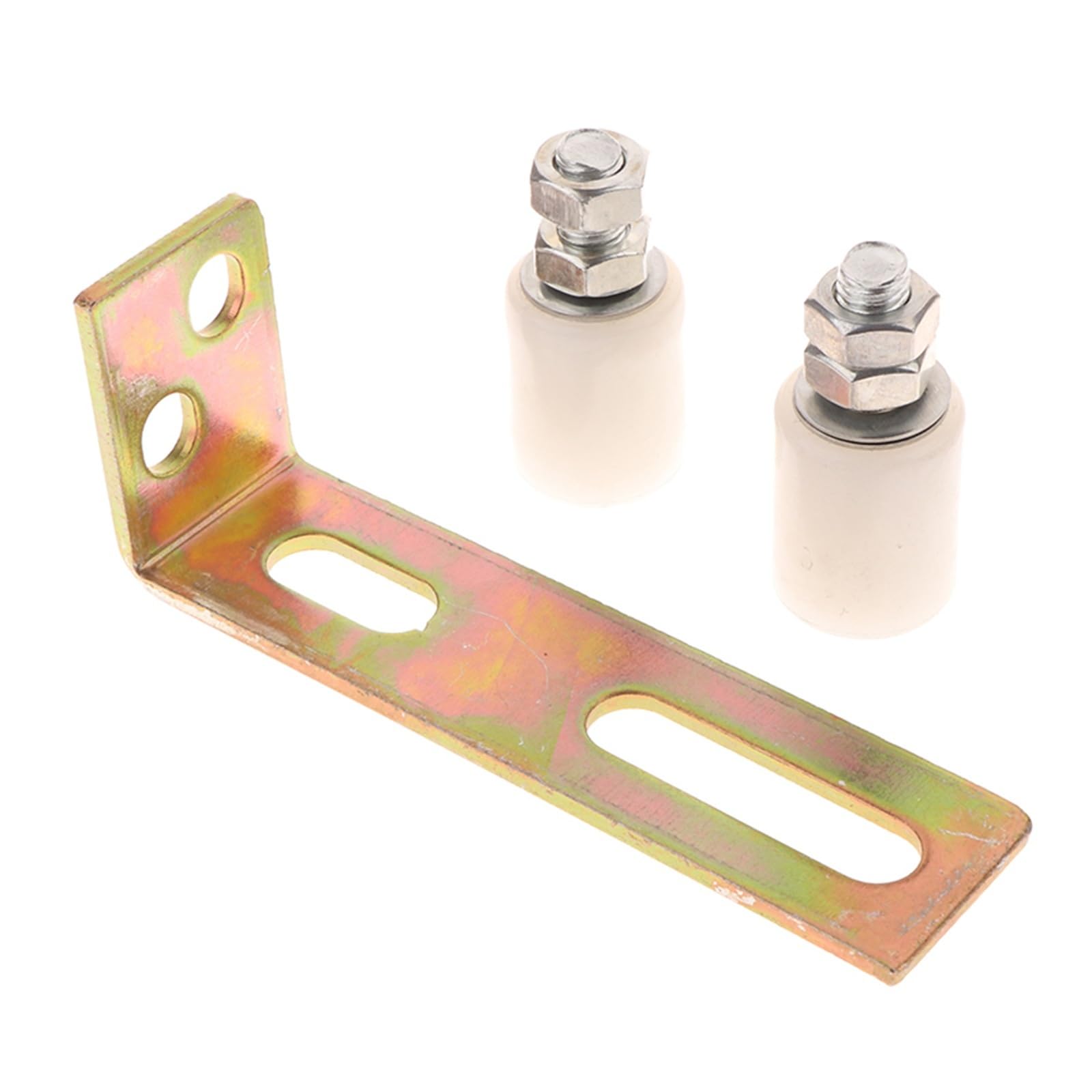 Strafbrg Bianco Rollers Sturdy With L Shape Bracket Sliding Nylon For Fences Home Yard Door,Smooth Gliding