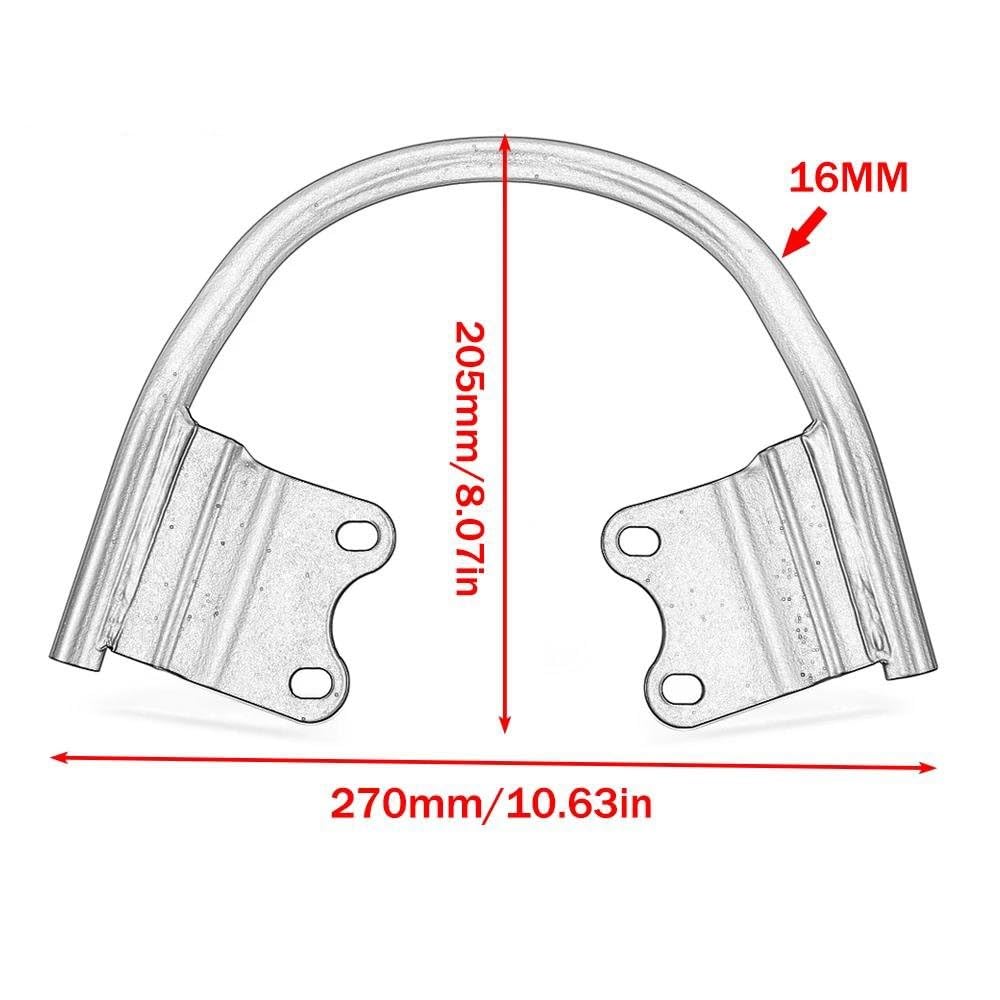 Barra sostegno moto Passeggero Sedile Posteriore Maniglione Maniglia Sedile Bracciolo Maniglia Moto Portapacchi Per Triumph Per Street Scrambler Per Speed Twin 900 1200(Nero)