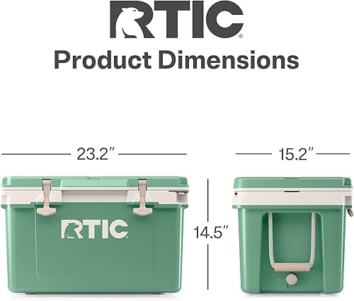 Miniatura 4 de RTIC Refrigerador duro ultraligero de 32 cuartos de galón con aislamiento portátil para bebidas, bebidas, playa, camping, picnic, pesca, barco,
