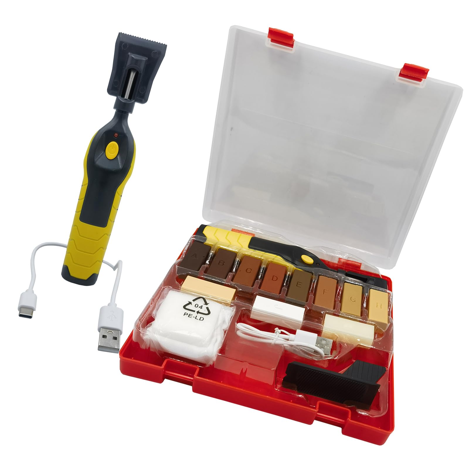 Temperature Repair Set Includes Melting Tool Waxes Sticks for Various Floor Damage Restoration Craft Floor Repair Set