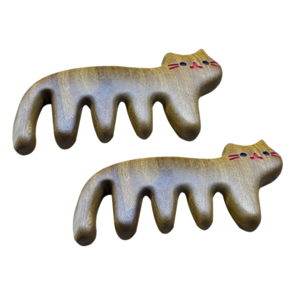 3 Ensembles Peigne Forme De Chat Lot De Peignes À Large Dents Pour Massage Pour Types De Cheveux 2 Pièces * 3