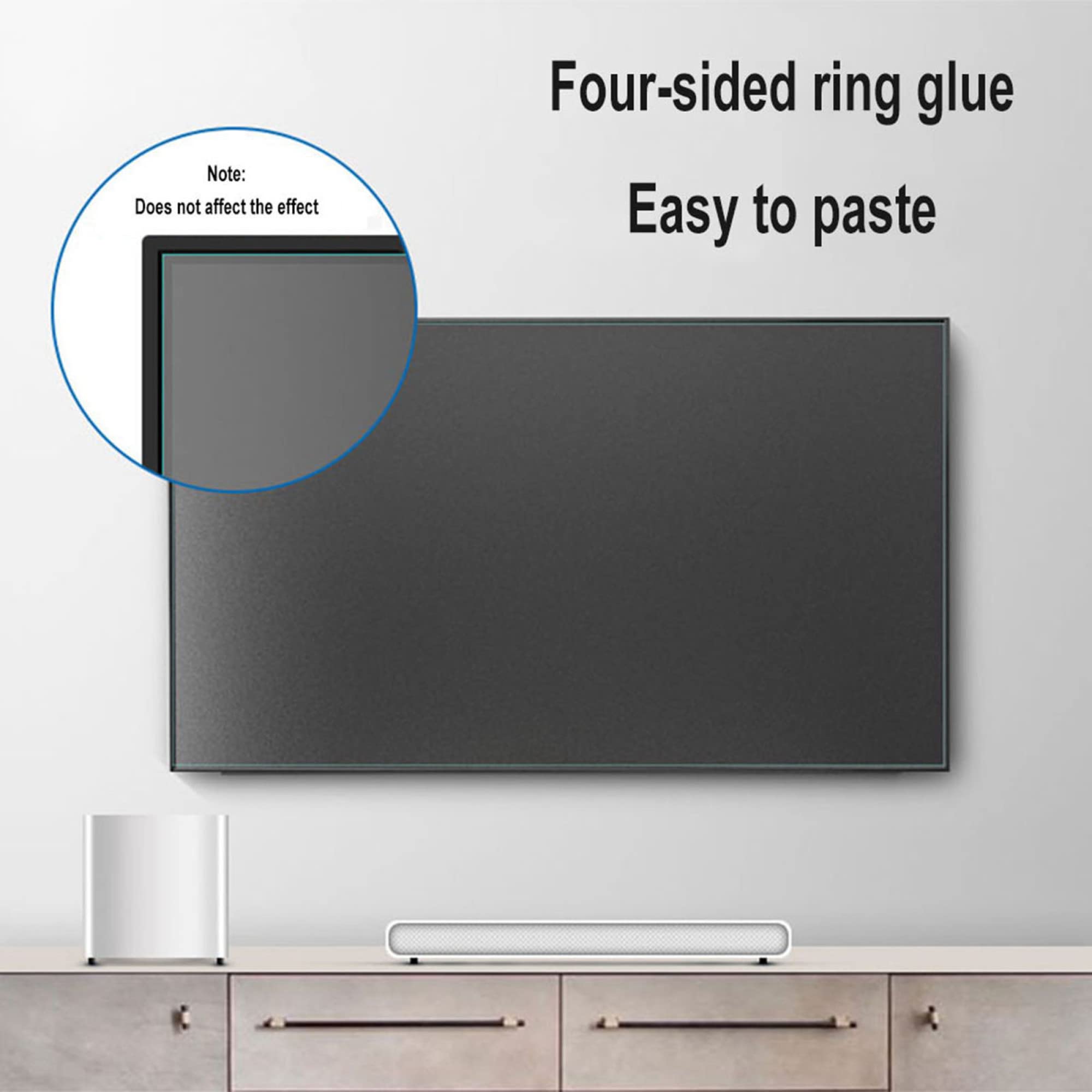 Anti Luz Azul/Anti Reflejante/Anti-Rasguños Película Protectora De Pantalla De TV Aliviar La Fatiga Ocular Y Dormir Mejor para LCD De 32-75 Pulgadas, LED/A / 65in 1440/809mm