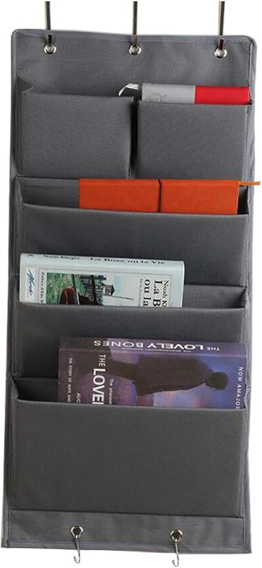 Easybuy Oxford Szövet Függő Szervező 4 Rekesszel és 5 Akasztóval - Összecsukható Ajtóra Szerelhető Tároló Törölközőknek, Irodai Kellékeknek 