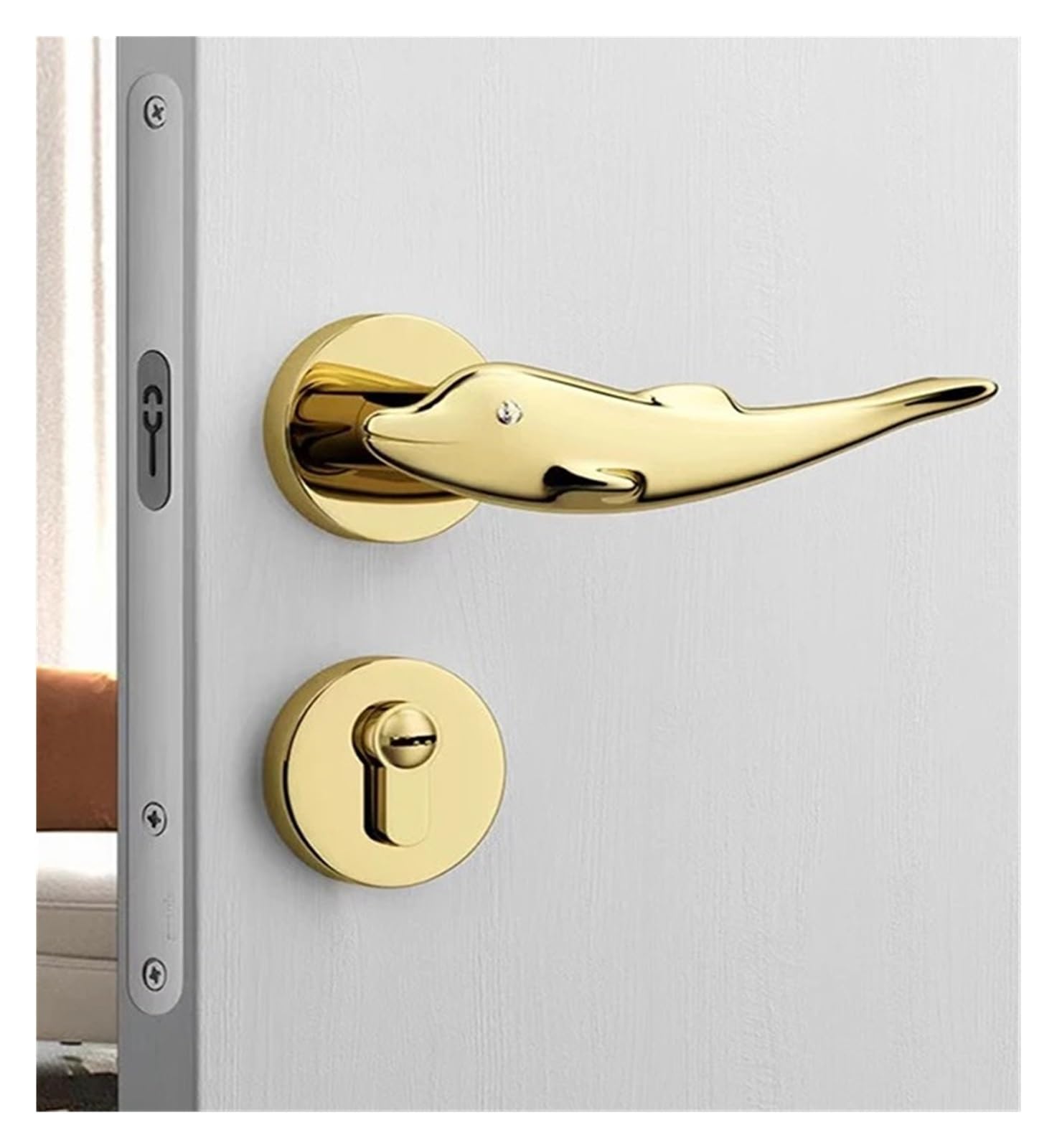 Bsaxithzb Mute Lock Body_72mm Room Door Lock Household Silent Bedroom Split