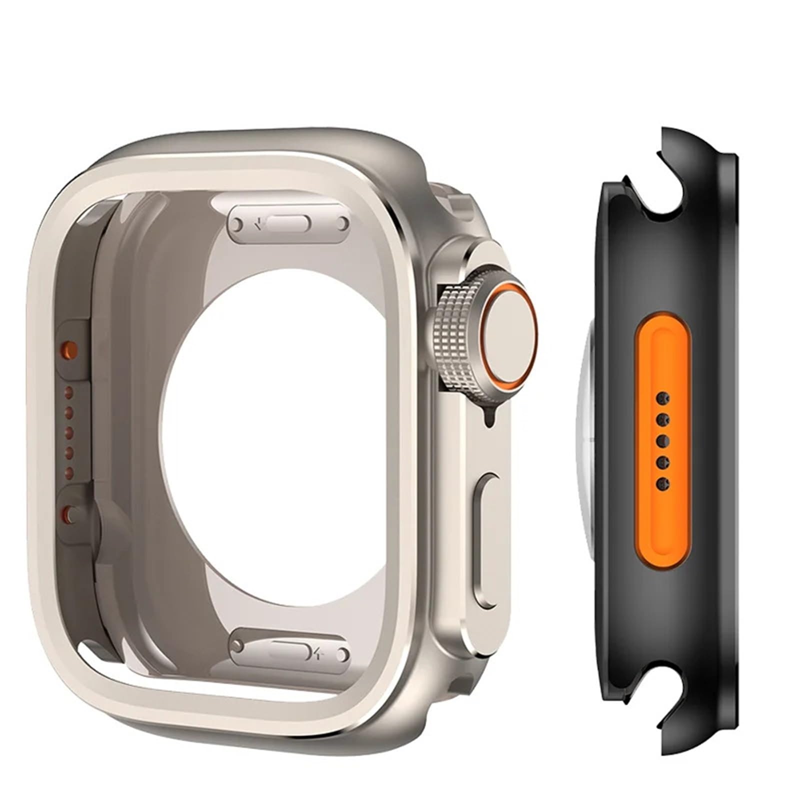 EPANO Custodia protettiva in metallo per Apple Watch 46mm 45mm 44mm Cover protettiva per telaio per iWatch Series 10 9 8 7 6 5 SE Passa a Ultra 2 49mm WatchCase