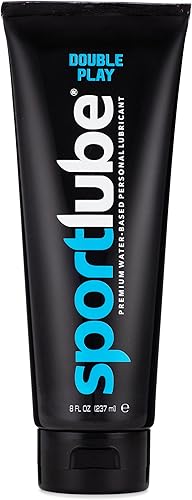 Double Play - Lubricante personal a base de agua de alta calidad, tubo de 8 onzas, lubricante sexual íntimo para hombres, mujeres y parejas,