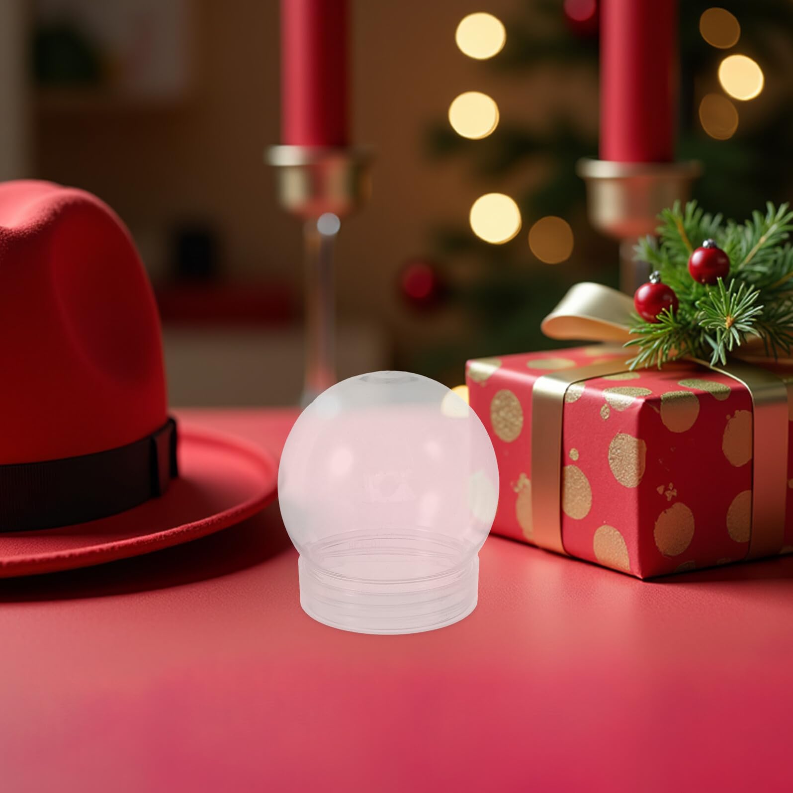 Alipis 24 Piezas Accesorios para Bolas de Nieve Globos de Agua Transparentes de Plástico Manualidades de Bola de Navidad Decoración de Agua