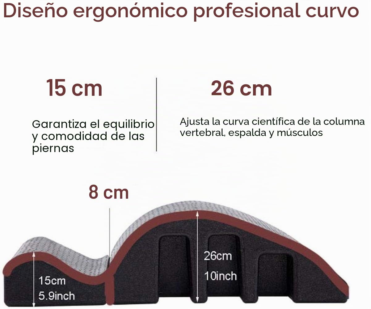 Barril corrector de columna vertebral de espuma de arco de pilates para cifosis, mesa de cama de masaje de yoga, manual de cuerpo equilibrado para ajuste científico de la columna vertebral