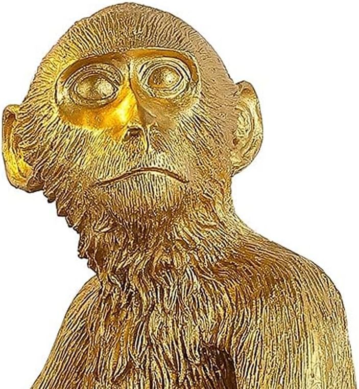 Monkey Wall Lamp, Monkey Shape Wall Light Vintage Retro Table Lamp for Bedroom, Office, Vintage Resin Hemp Rope Wall Light Industrial Retro Edison Wall Lamp Fixture (Style1)