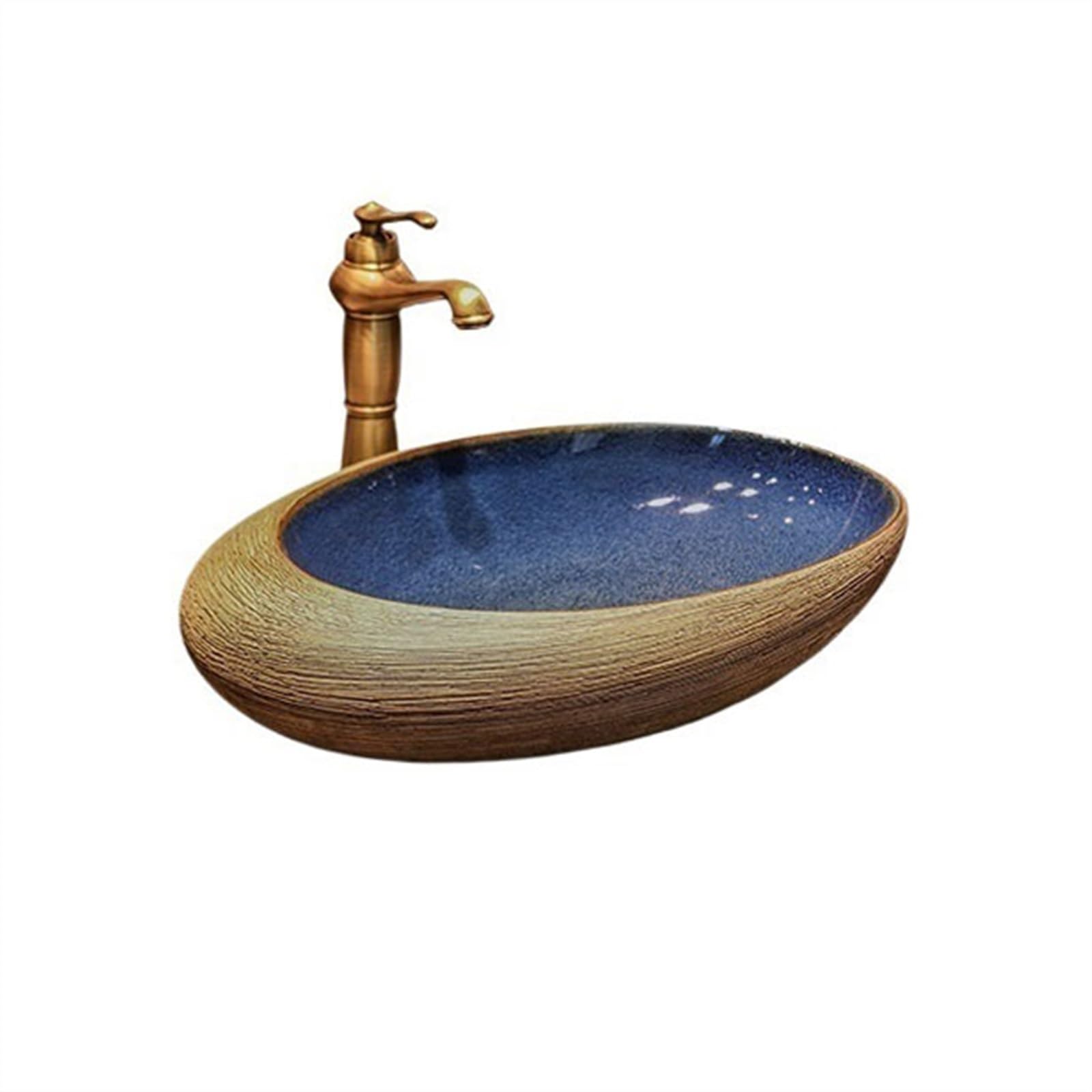 Aioneer Bathroom Sink Creative Washbasin Bathroom Chinese Ceramic Bathroom Sink Vintage Vanity Countertop Washbasin Lavatory Vanity