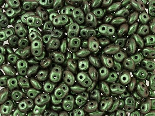 10g Matubo SuperDuo Czech Seed Beads 2.5x5mm Polychrome Olive Mauve Unique Beading Supplies Jewellery Making Czech Republic