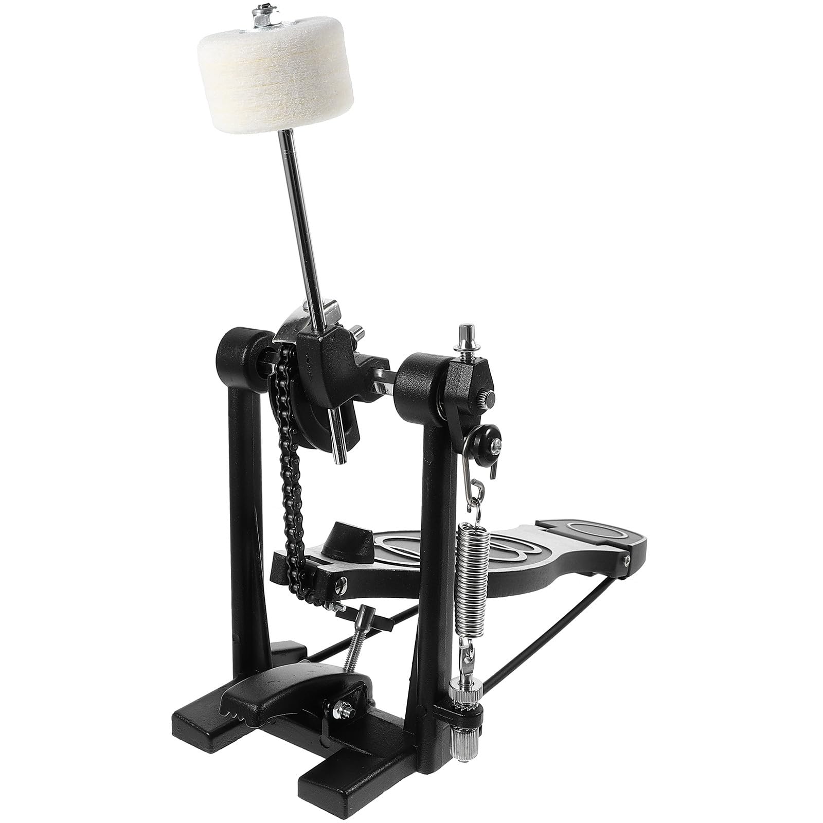 Vaguelly Pedal Instalación de Aluminio Simple Negro Aleación de Bombo Hierro Fundido Fácil, Accesorio Multiusos para Batería y Percusión
