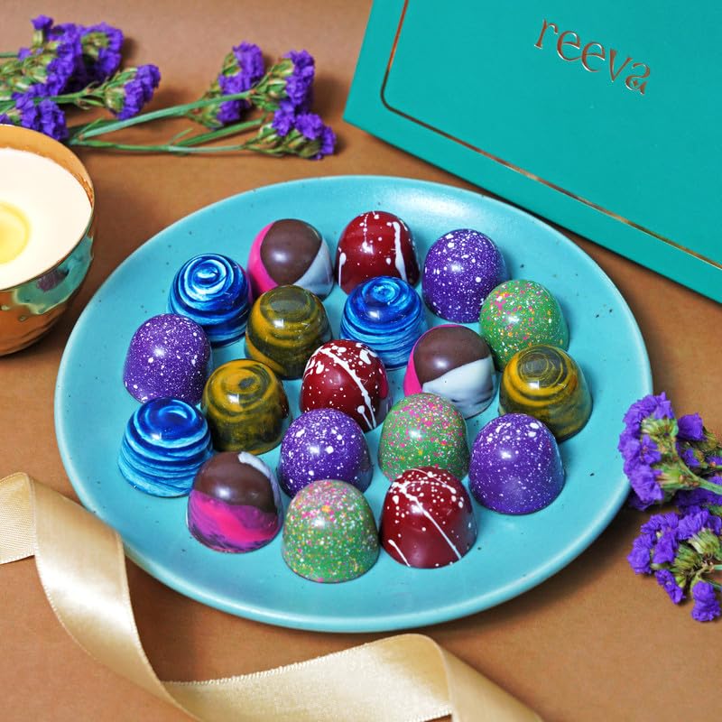 Image of VELVET FINE CHOCOLATES Belgian Assortments Box| Holi Gift Hamper | Festival Gifting | Holi Gifts For Family & Friends | Birthday, Anniversary Gift'S | Wholesome Corporate Gifting