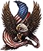 American Bald Eagle American Flag Decal is 6.0" in size from the United States