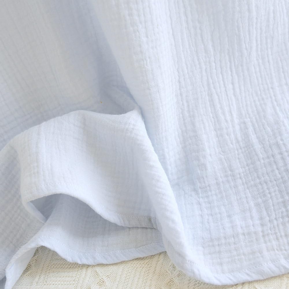 Camicia da Notte Donna - Camicia da Notte Estiva in Doppia Garza di Cotone Gonna Corta da Donna Gonna da Casa Gonna Lunga Stile Carino Abito Ampio