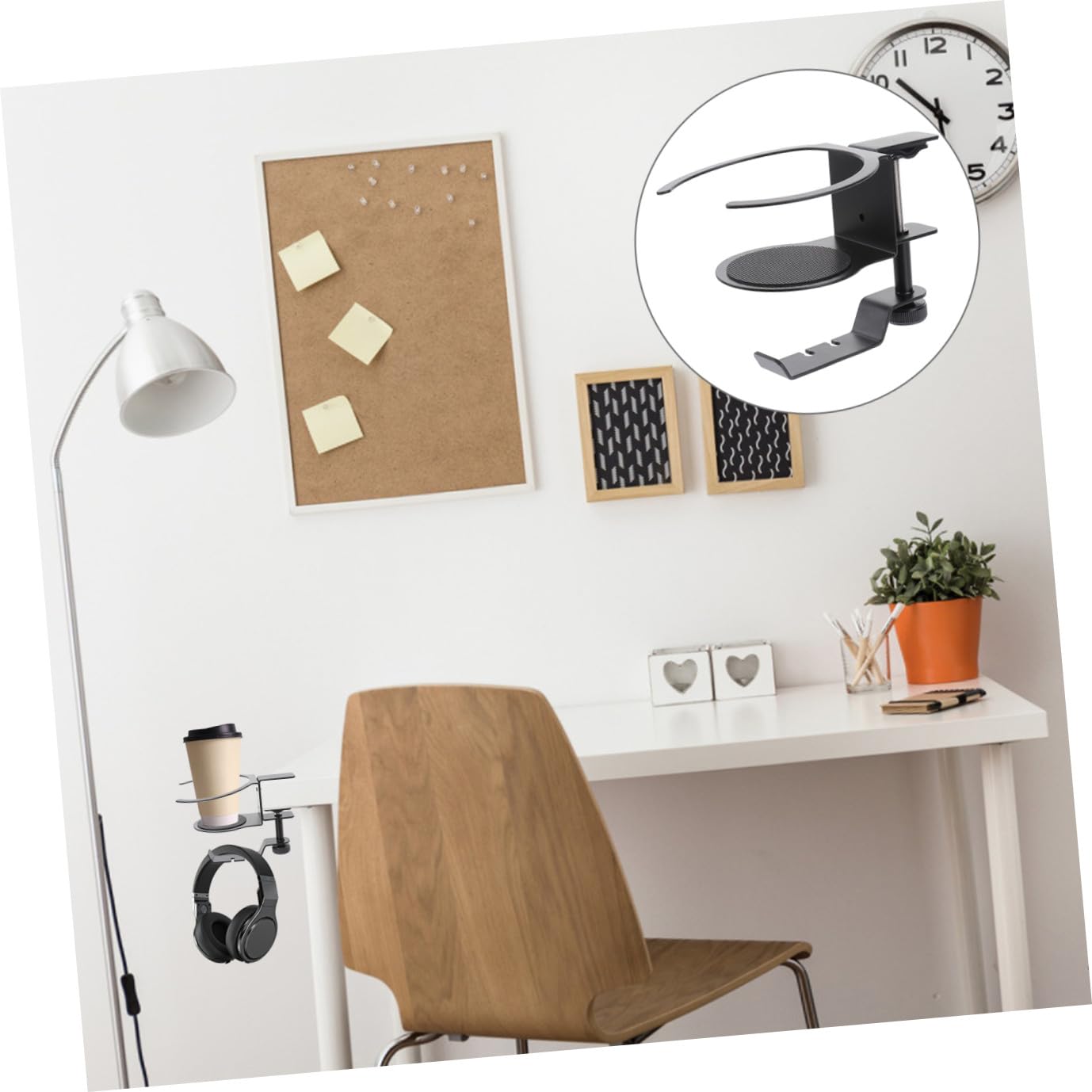 per Cuffie e Porta Design Multifunzionale per Scrivania Tavolo e Installazione Foratura e Versatile