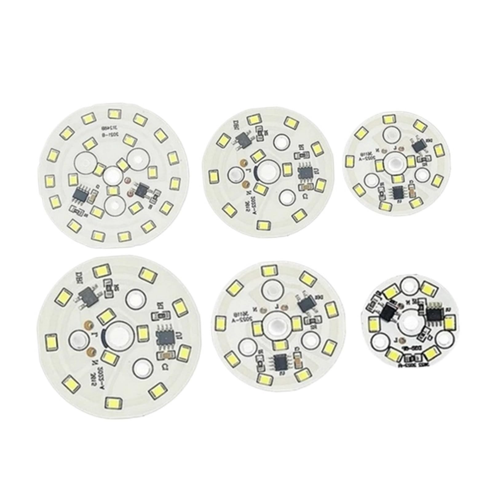 Puce LED perles de lumière rondes AC 220 V-240 V adaptées for Downlight SMD 2835 3 W 5 7 9 12 15 18 puce éclairage projecteur(18W,Warm white-10PCS)