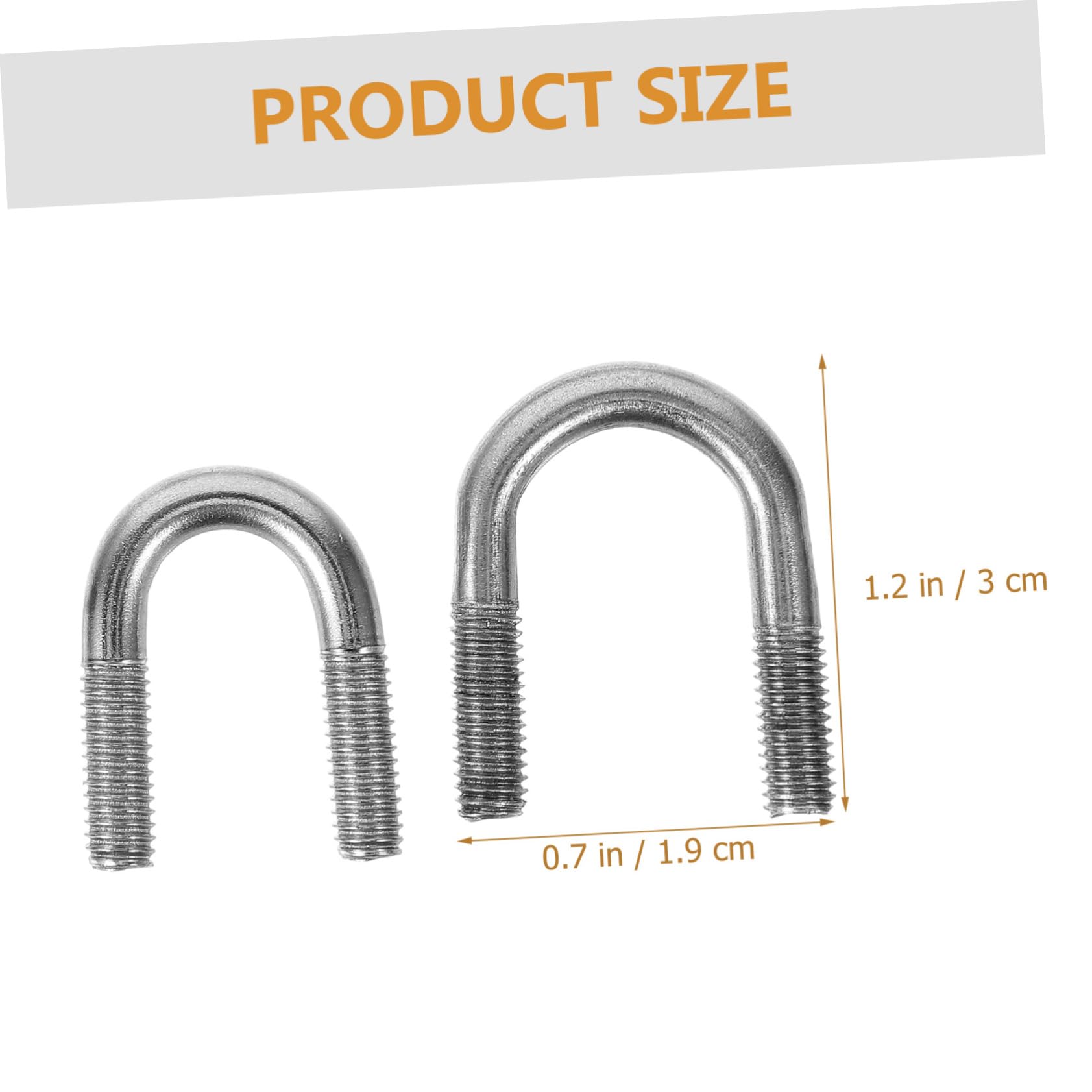 Cabilock 16pcs Assorted u Bolts Stainless Steel U-Bolts Nuts Pipe Clamps for Boat Trailer