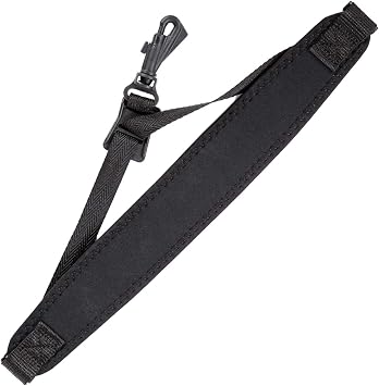 Neotech Classic Instrument Strap - Swivel Hook, X-Long - Neck Strap for Saxophone, Clarinet, English Horn & More - Comfortable Neoprene Instrument Neck Strap - Made in USA - Black