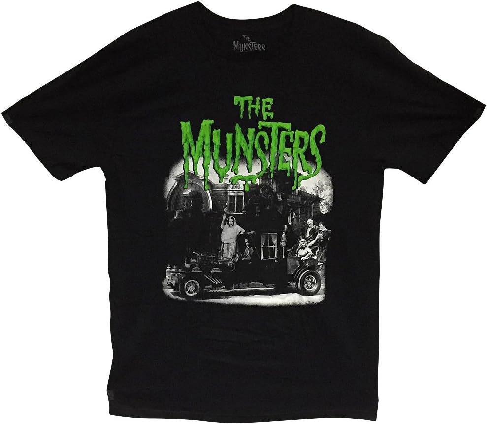 Munster's Family Hot Rod Coach Original Cast Licensed T-Shirt Black