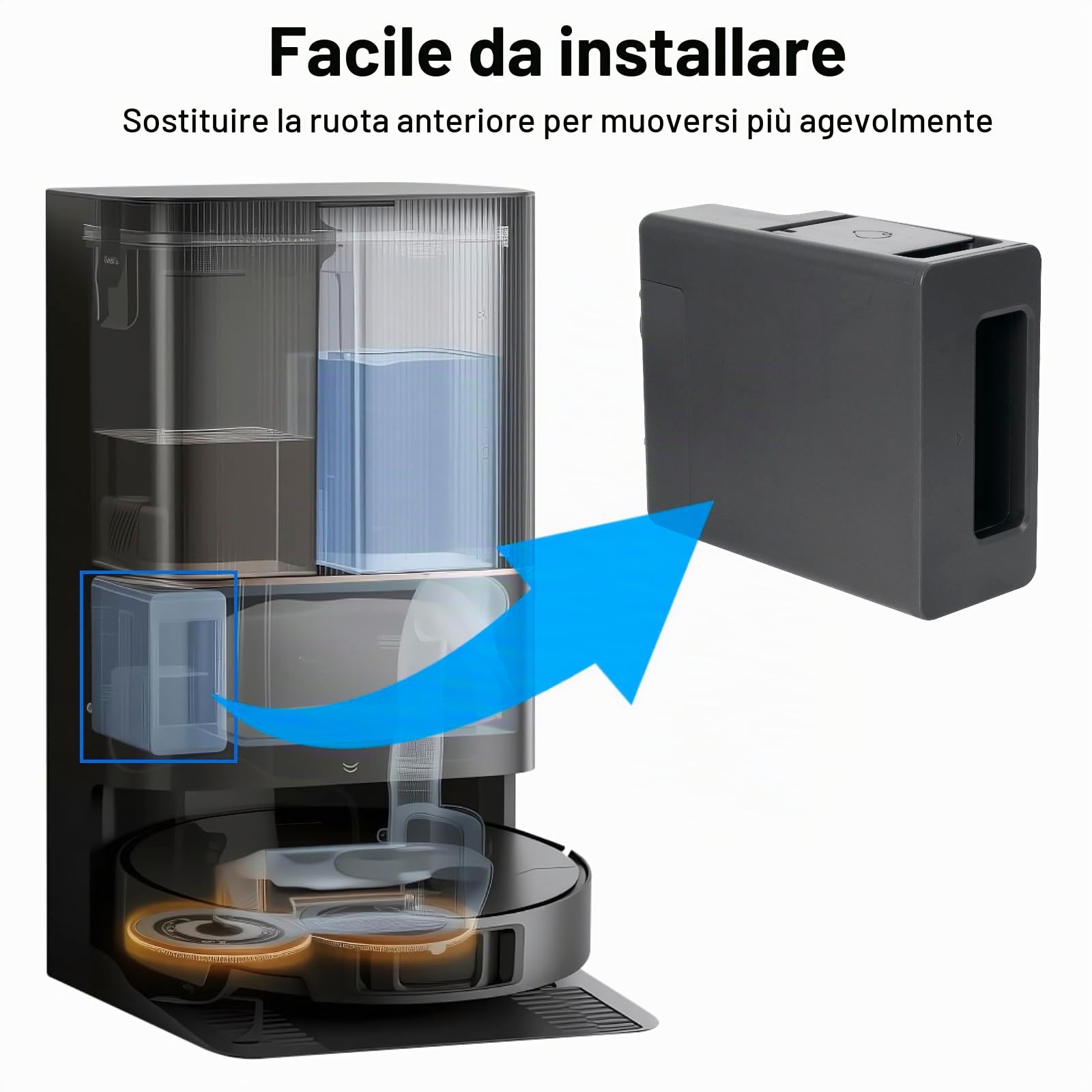 Modulo di aggiunta automatica del fluido detergente Accessori per il fluido detergente, ricambio per Dreame X50 Ultra/X40 Ultra Complete/L40 Ultra/L10s Ultra Heat, per Mova P50 Pro Ultra/E40 Ultra