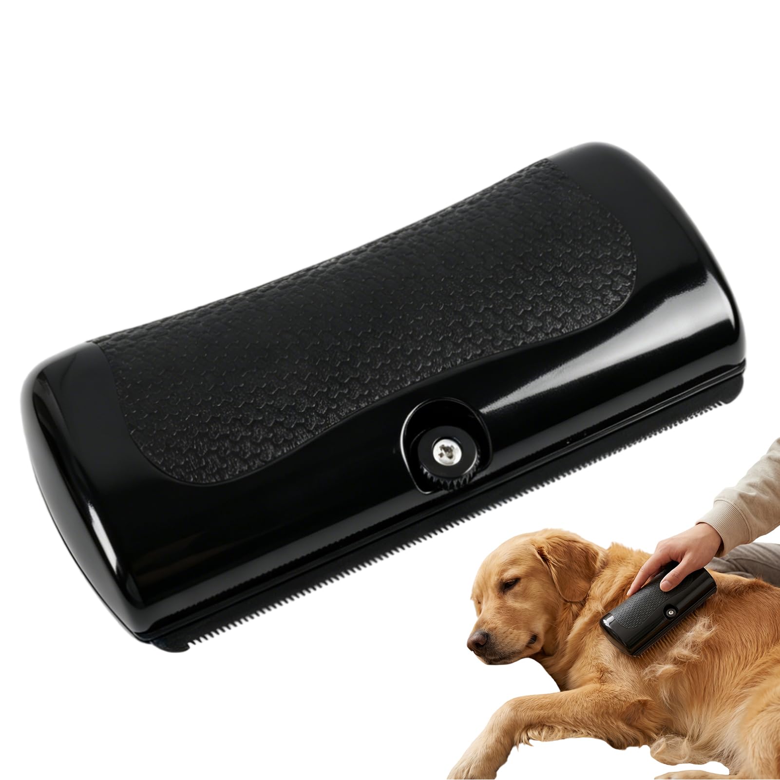 Cepillo Profesional para Perros y Gatos, Peine de Limpieza Profunda para Mascotas de Pelo Corto y Largo, con Mango Ergonómico Antideslizante y Cuchilla Metálica Duradera, Ideal para Reducir la Caída