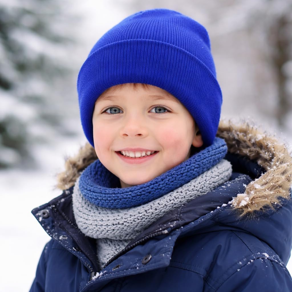 Kids Winter Beanies, 12 Pack Warm Cold Weather Hats Boys Girls Children - Image 2