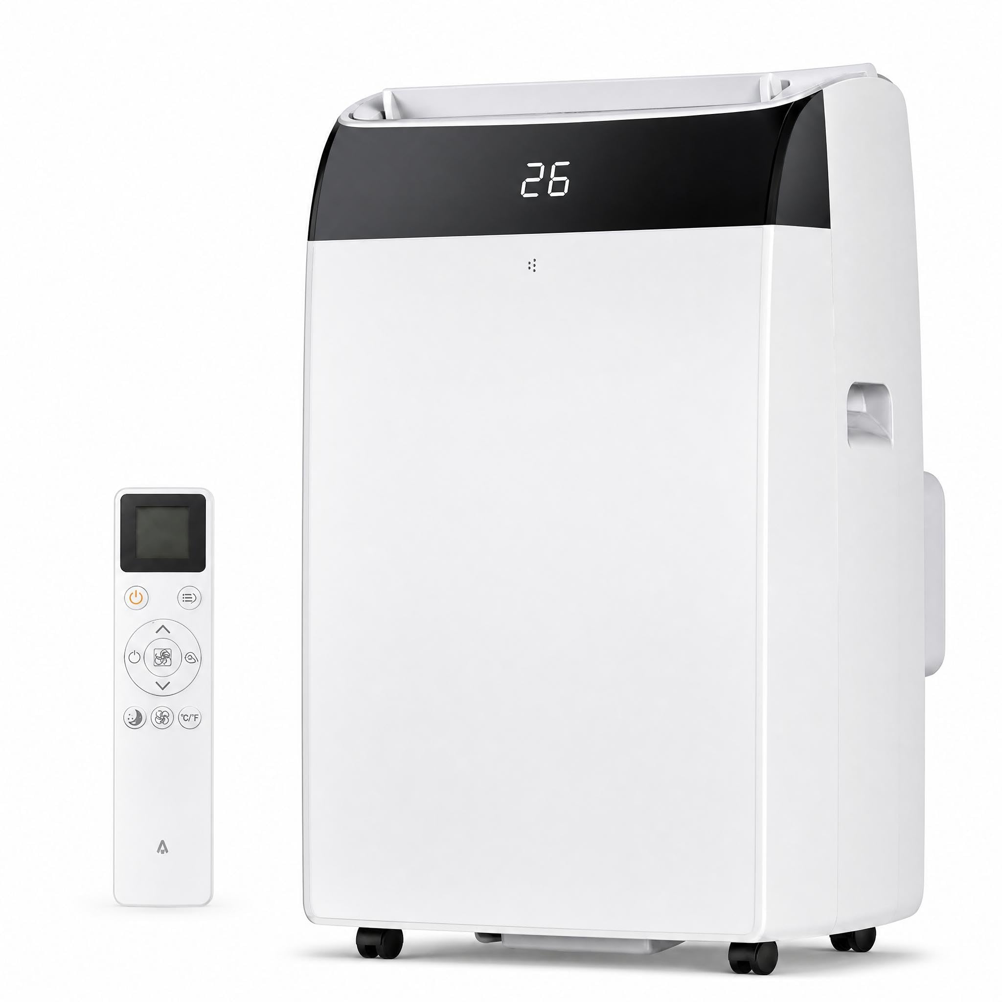 Powerful 12000 BTU Portable Air Conditioner, High-Efficiency 4-in-1 Cooling, Dehumidifier & Fan, Quiet Operation (52dB), 24H Timer, Remote Control, Sleep Mode, Easy Window Installation