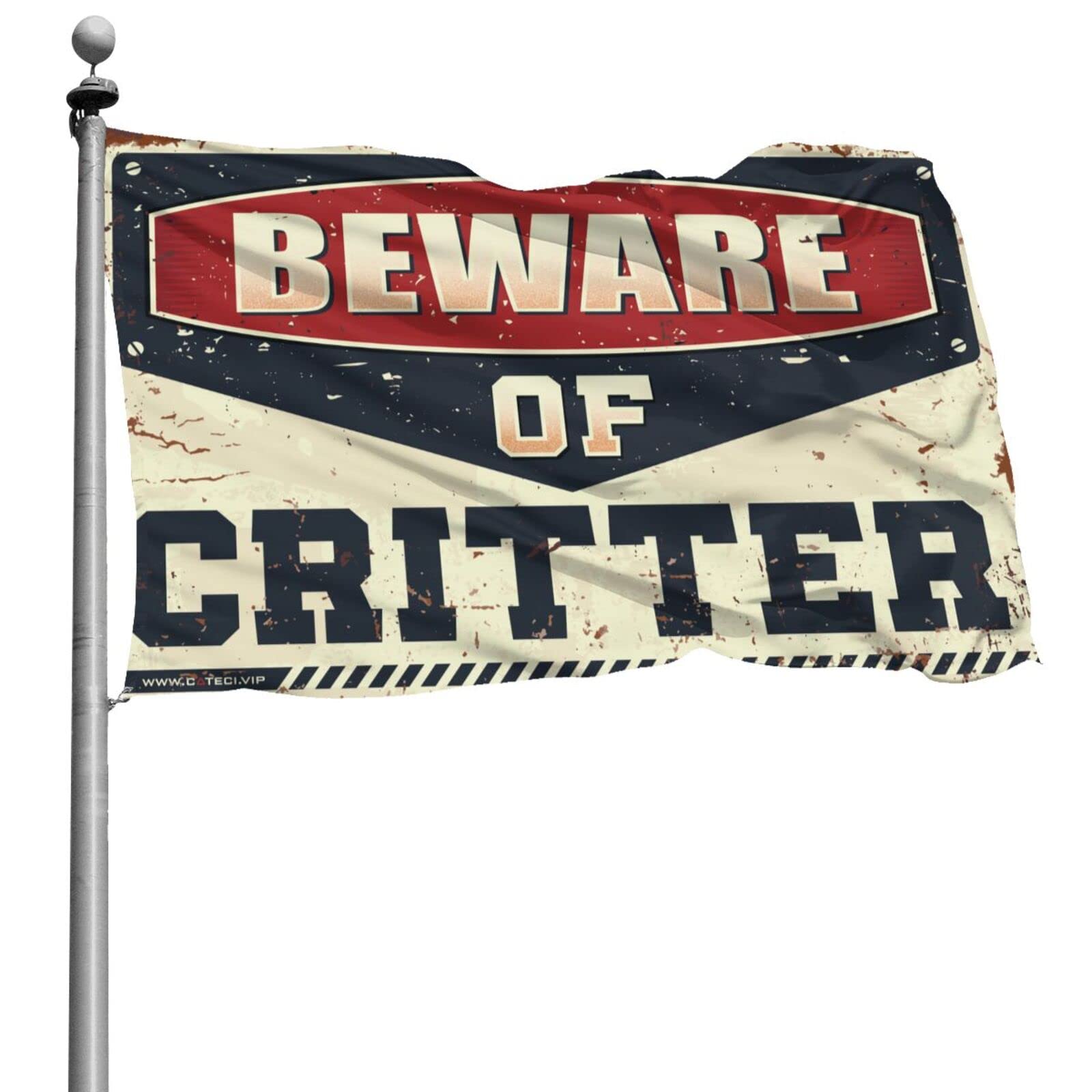 Drapeau de chambre universitaire Beware Of Critter pour cacher mur vide - 6