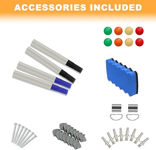 Miniatura 8 de H-Qprobd Pizarra de borrado en seco para pared de 60 x 40 pulgadas, pizarra blanca magnética de aluminio con bandeja larga para bolígrafos, pizarra