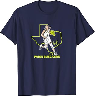 Paige Bueckers State Star Pose: Dallas Basketball T-Shirt