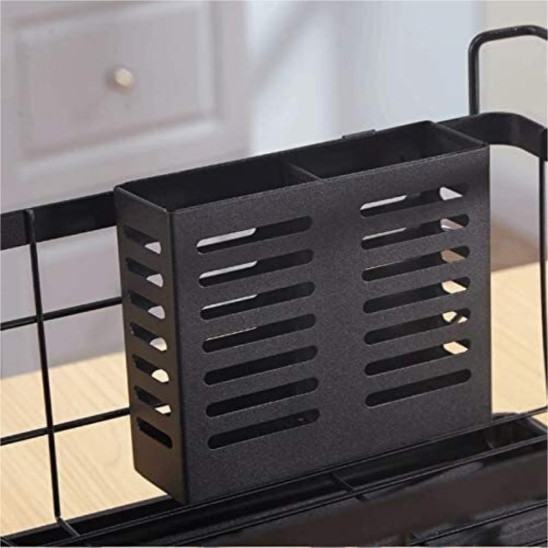 Dish Drying Rack Tableware Holder Stainless Steel Sink Drain Rack Kitchen Shelves 2-Story Dish Rack Dish Drainer Organizer Drying Rack Kitchen