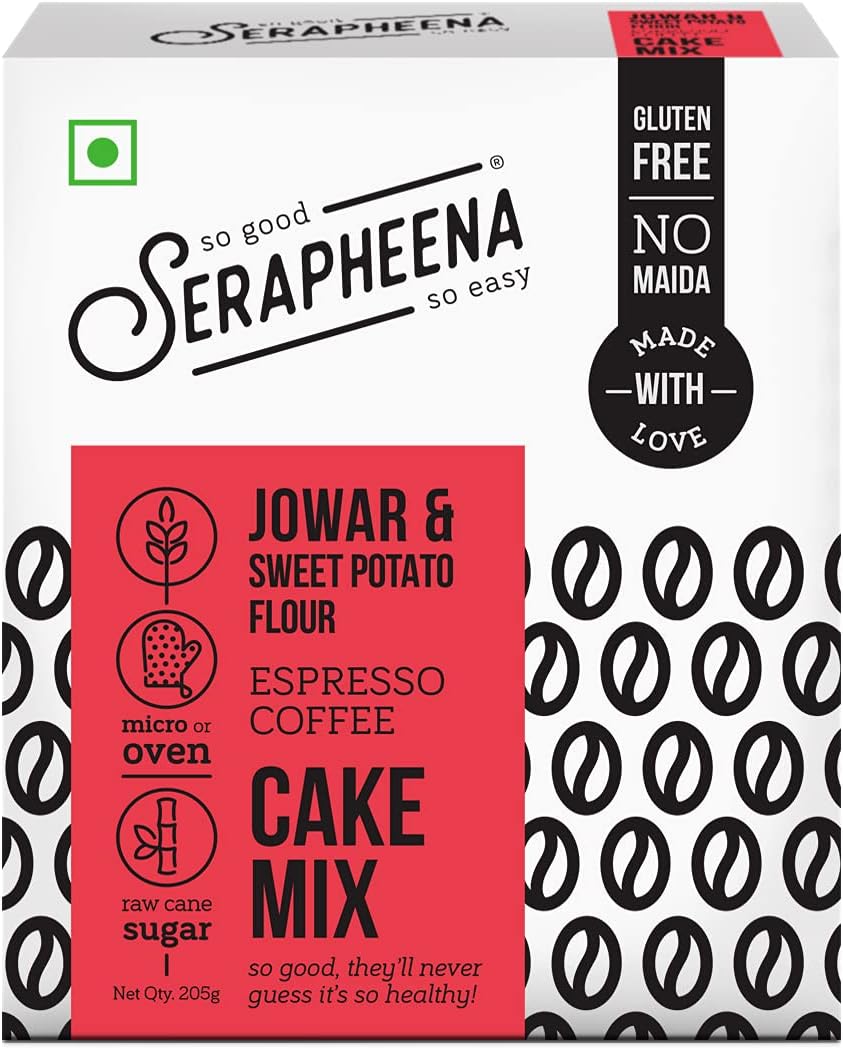 Espresso Coffee Cake Mix, 205g | Jowar and Sweet Potato Flour, Gluten Free, No Maida, Quick and Easy to Make