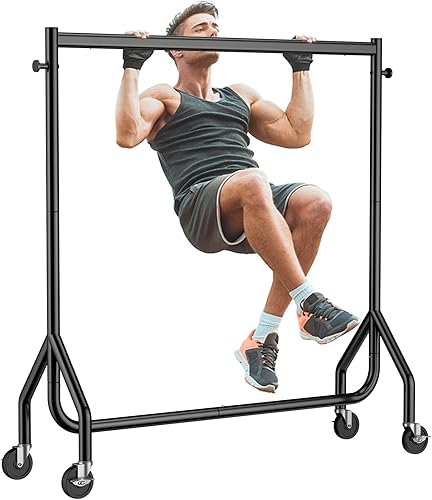 Perchero de ropa de alta resistencia con ruedas, 430 libras con ruedas, estantes metálicos para colgar ropa con abrigos, faldas, camisas, suéteres,