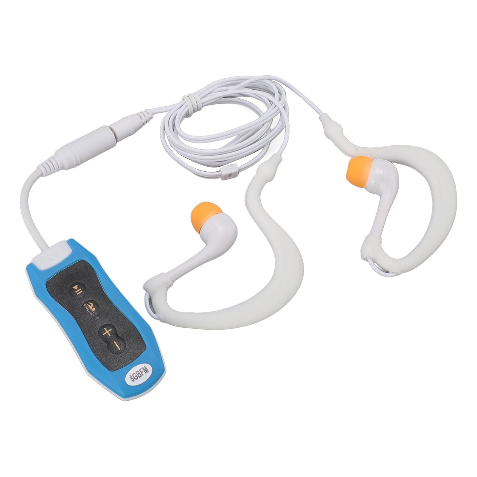 Pongnas Lettore Musicale MP3 Subacqueo, Design Ergonomico Lettore MP3 Impermeabile IPX8 da 8 GB USB 2.0 a Bassa Perdita con Auricolare Impermeabile per Corsa e Immersioni