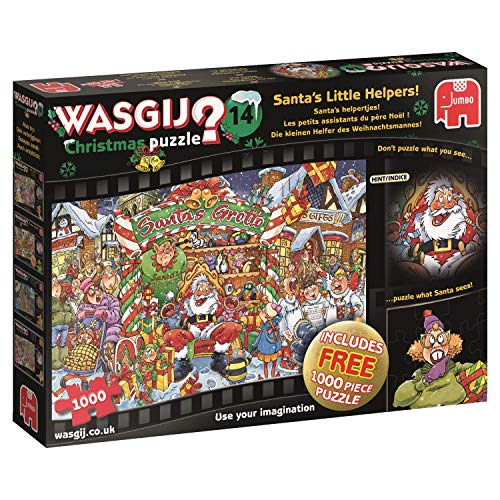 Wasgij Christmas 14 - Santa's Little Helper's! 1000 Piece Jigsaw Puzzle (Includes Free 1000 Piece Puzzle)