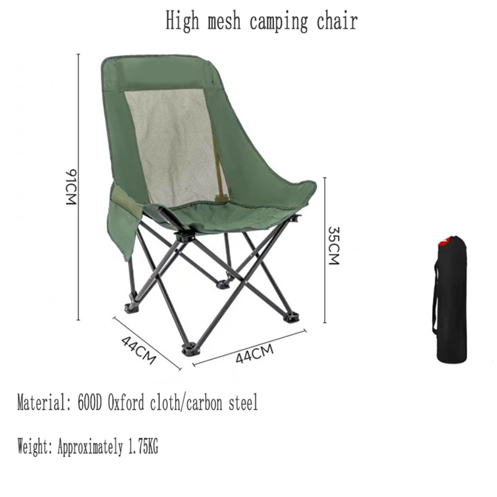 Chaise de Camping Pliable Surdimensionnée Portable avec Porte Gobelets et Accoudoirs Cadre Stable pour Extérieur Intérieur Camping Pêche Couleur Noir Gris B