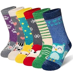 Eyean Kids Fuzzy Socks Non Slip Sof...