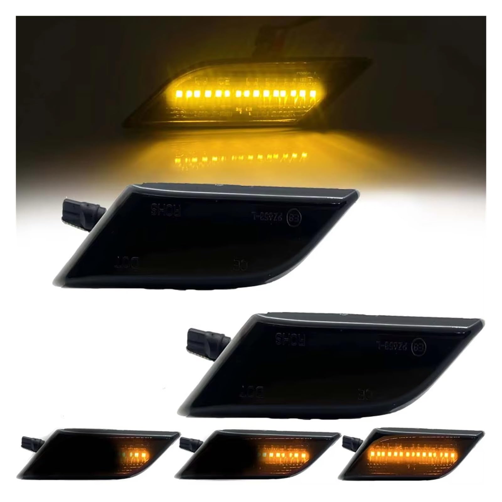Lámpara Señal Giro Luces LED Posición Laterales Dinámicas 2 Piezas Luces Giro Plug & Play Sin Errores Impermeables para VW para Transporter T6.1 Facelift 2020 Adelante Intermitentes Dinamicos(Dynamic