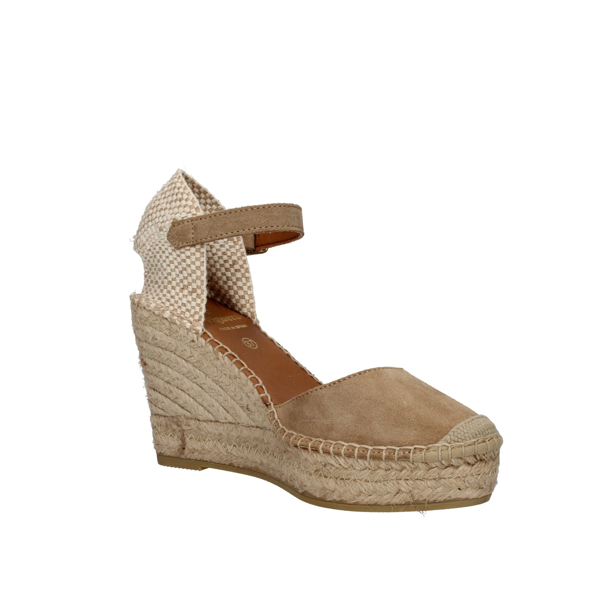 Viguera espadrillas con zeppa in juta e cinturino
