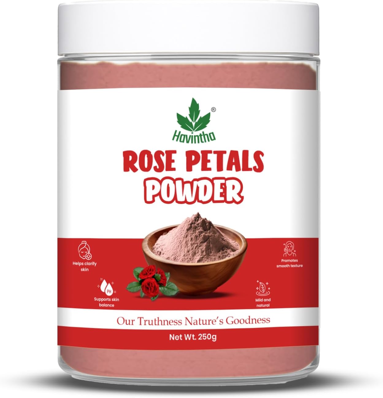 Rose Petals Powder For Natural Face Packs & Facial Mask Formulations - 250 Grams