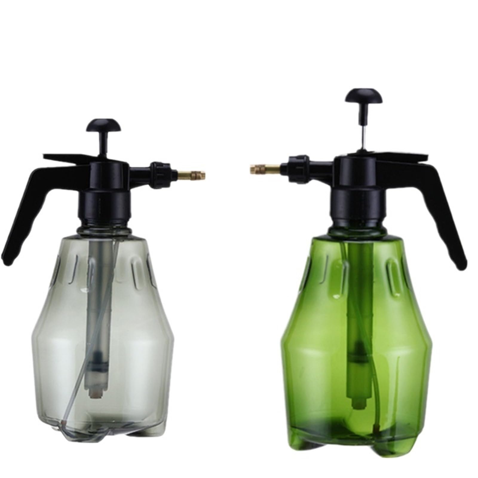 DSFIHJO 2-Piece Hand Pressure Water Sprayer Trigger Air Pump Garden Spray Bottle Car Cleaning Watering Can(1.5L Gray and Green)
