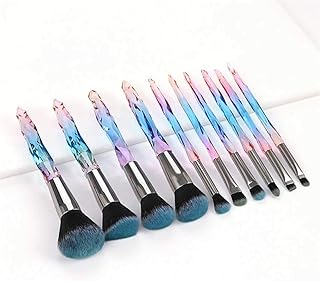 10pcs Crystal Diamond Makeup Brushes Set Foun...