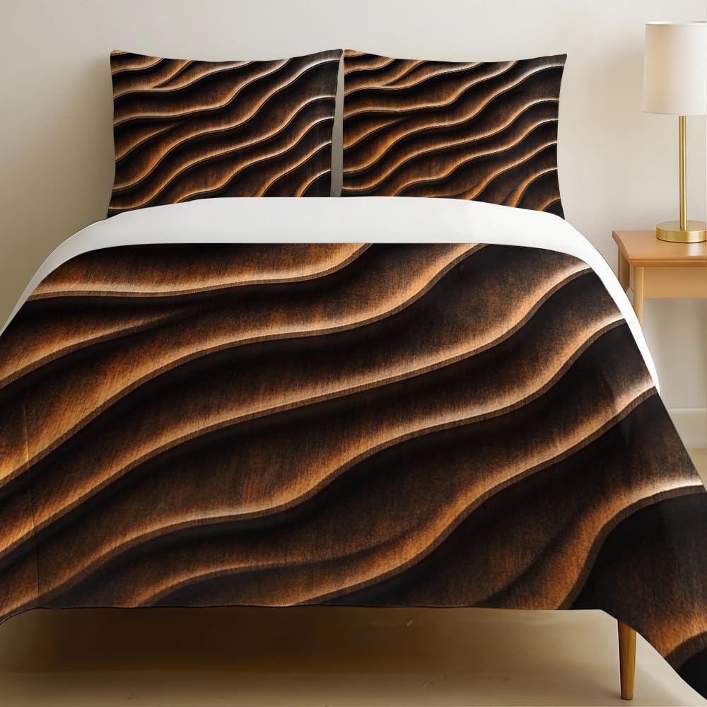 Parure de lit 220x240 or pour transformer votre chambre en oasis moderne