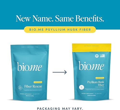 Miniatura 8 de Fiber Rescue - Polvo de cáscara de psyllium para salud digestiva y alivio de la hinchazón, polvo de fibra soluble prebiótica con sabor a limonada