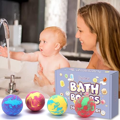 Miniatura 5 de Bombas de baño para niños con juguetes en el interior para niñas y niños, juego de regalo de 12 piezas a granel de gran tamaño para mujeres y niños,