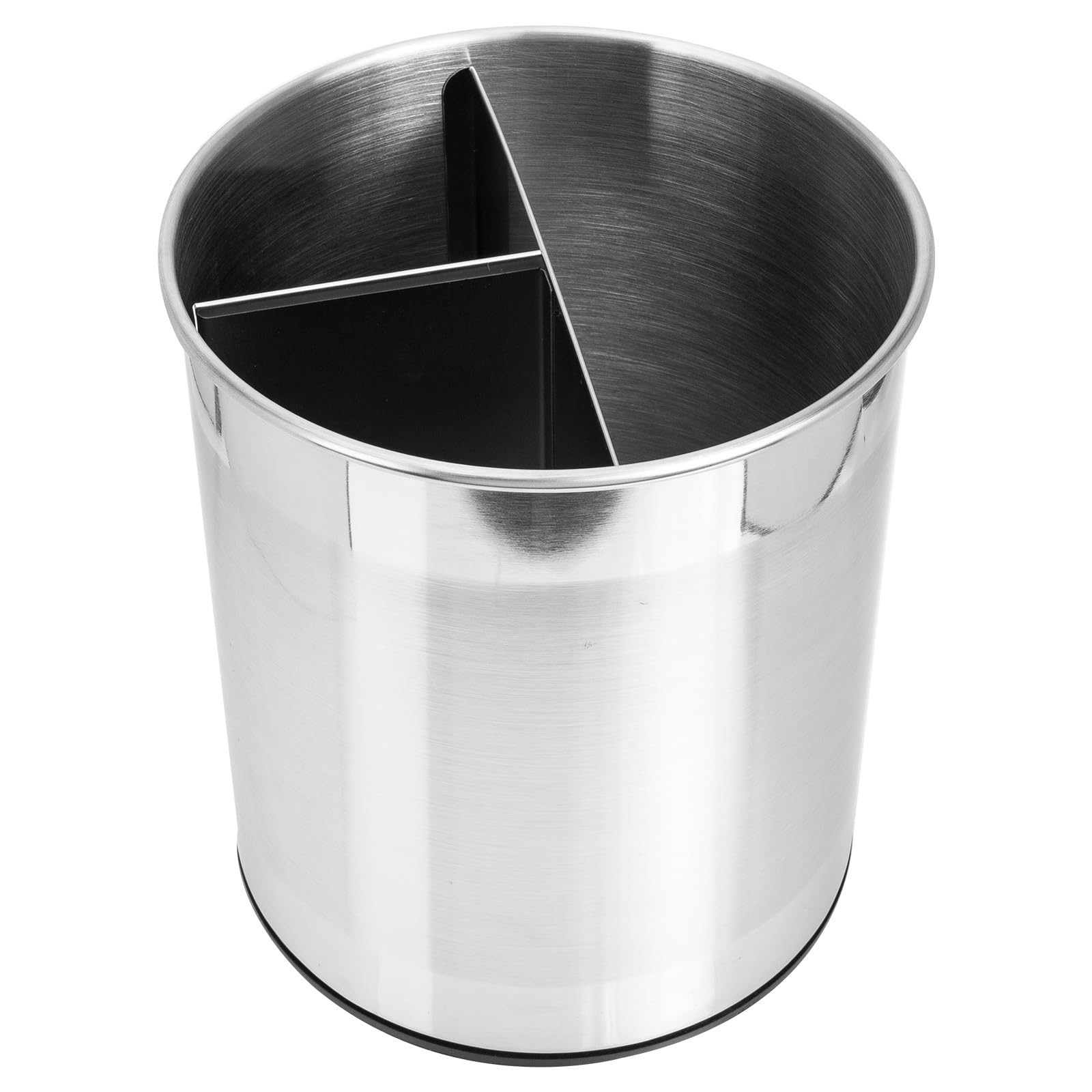 Contenitore Rotante Portautensili da Cucina 4l in Acciaio Inox Argento